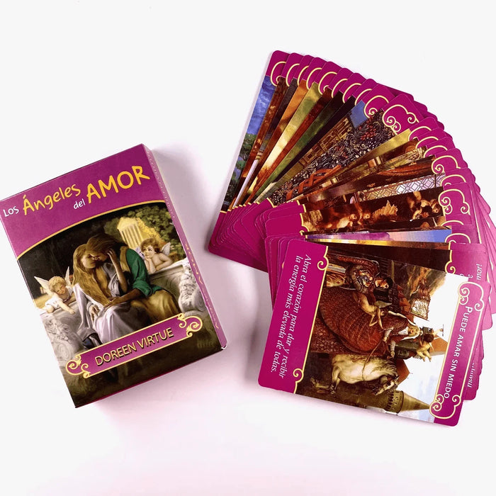 Juego de mesa de cartas del oráculo de los ángeles del romance en español