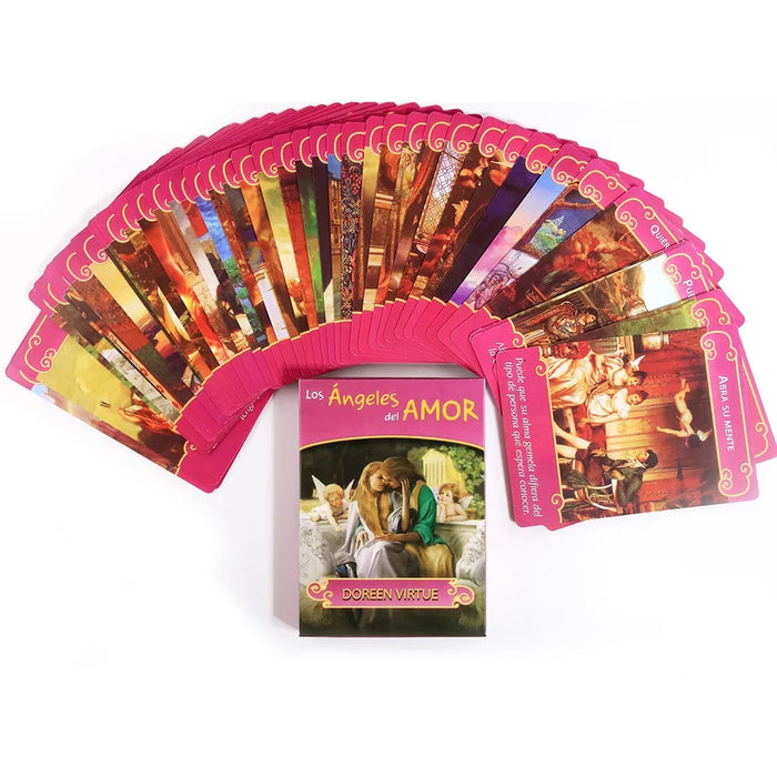 Juego de mesa de cartas del oráculo de los ángeles del romance en español