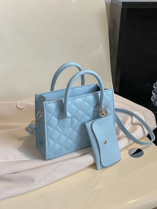 Shein Bolso cuadrado con detalle de costura y monedero