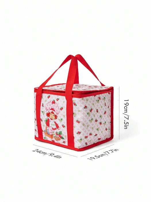 Strawberry Shortcake X SHEIN 1 pieza Bolsa térmica aislada con estampado de fresa