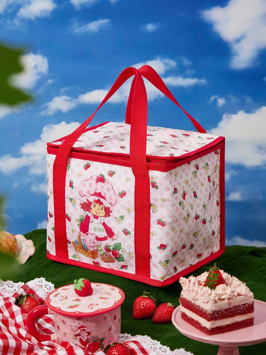 Strawberry Shortcake X SHEIN 1 pieza Bolsa térmica aislada con estampado de fresa