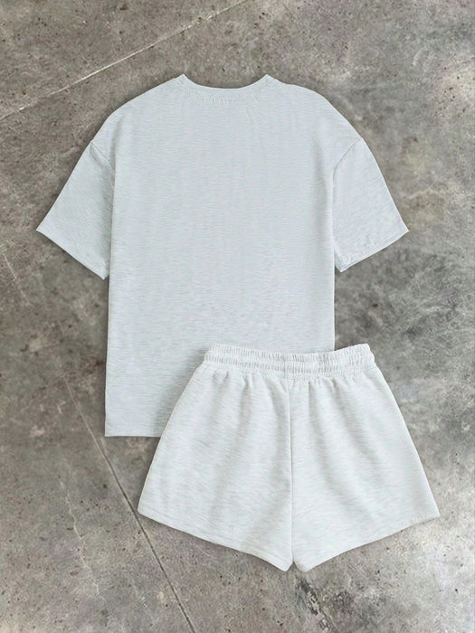 SHEIN Sundraya Conjunto casual de 2 piezas para mujer de talla grande