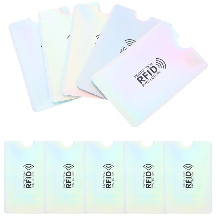 Protector de aluminio para tarjetas de identificación Supvox con bloqueo RFID(5 unidades)