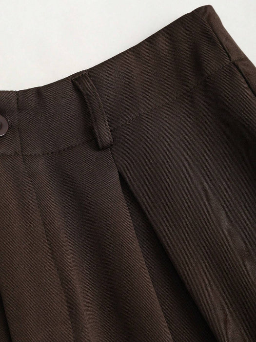 SHEIN Sweetra Pantalones anchos de mujer estilo retro casual elegante