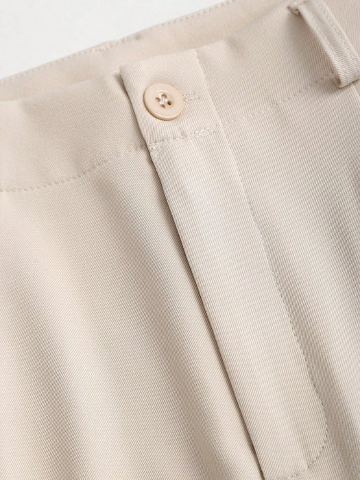 SHEIN Sweetra Pantalones anchos de mujer vintage elegantes con textura y plisados