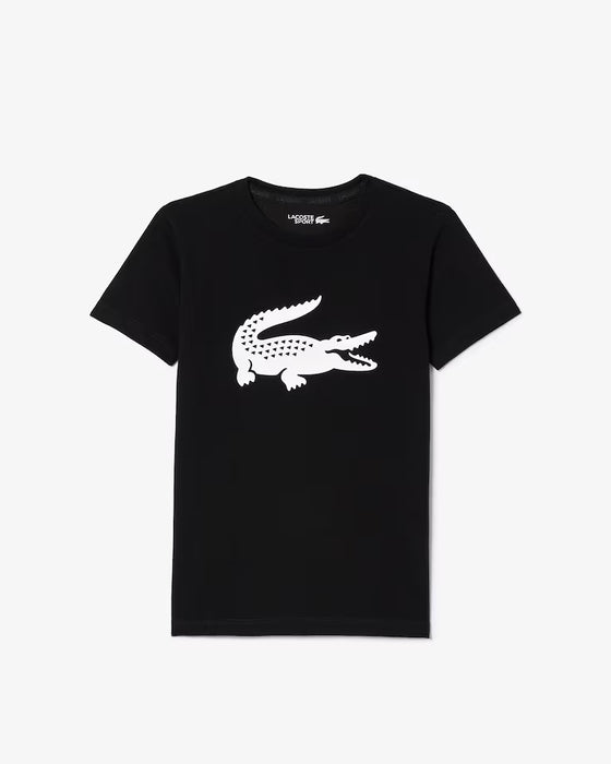LACOSTE Playera de tenis de algodón técnico extragrande para niño