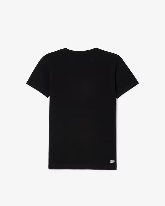 LACOSTE Playera de tenis de algodón técnico extragrande para niño