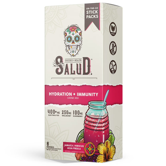 Taste Salud, Mezcla para Bebida Hidratante e Inmunológica, Jamaica, 6 Servicios