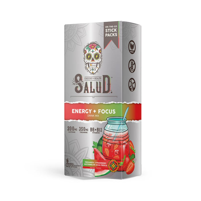 Taste Salud, Mezcla para energía + concentración, Fresa Sandía 6 Servicios