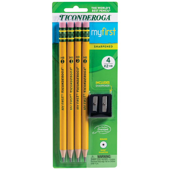 Ticonderoga Mi Primer Juego de Lápices, 4 piezas, 0.35 Tamaño de plomo
