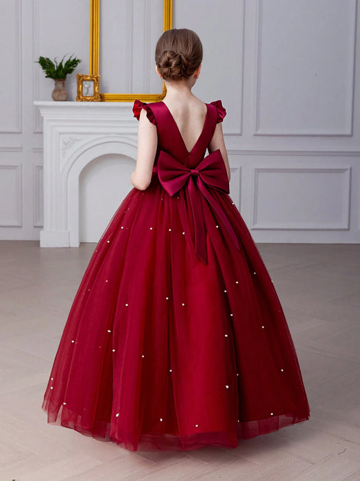 SHEIN Vestido elegante de fiesta de Navidad para niña