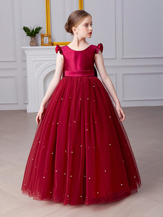SHEIN Vestido elegante de fiesta de Navidad para niña