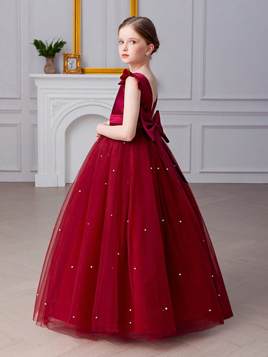 SHEIN Vestido elegante de fiesta de Navidad para niña