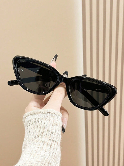 Gafas de sol unisex negras estilo ojo de gato, ideales para festivales