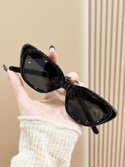 Gafas de sol unisex negras estilo ojo de gato, ideales para festivales