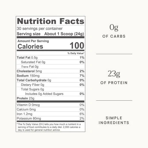 BE WELL Proteína en polvo de res alimentada con pasto sabor vainilla 1.62LBS
