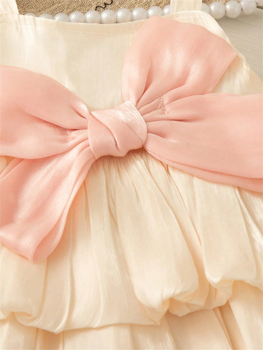 SHEIN Vestido de princesa de verano para niña con bloques de color