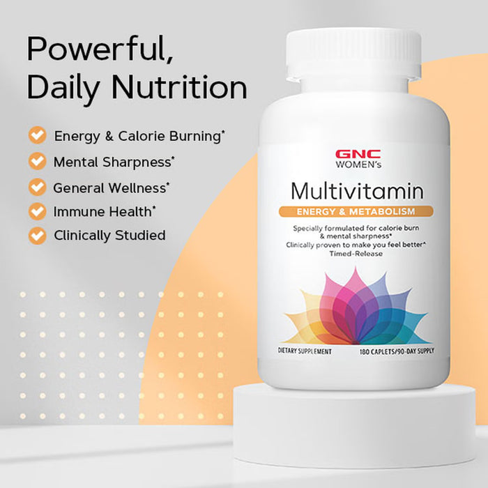 GNC para mujer Multivitamínico para la energía y el metabolismo - (90 porciones)