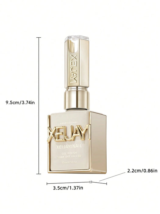 SHEIN esmalte de uñas en gel rojo vino XEIJAYI, 1 botella de 15 ml