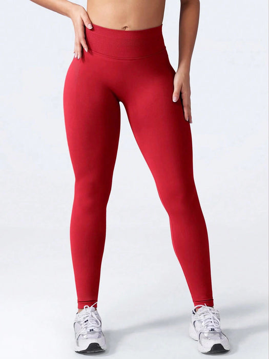 SHEIN Yefecy Leggings deportivos sin costuras de cintura alta para mujer