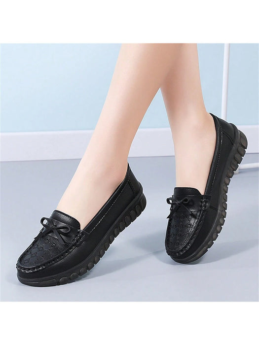 SHEIN Zapatos Casuales Para Mujeres Con Diseño De Lazo, Antideslizantes