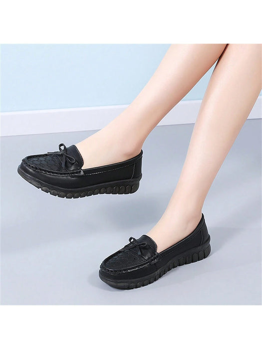 SHEIN Zapatos Casuales Para Mujeres Con Diseño De Lazo, Antideslizantes