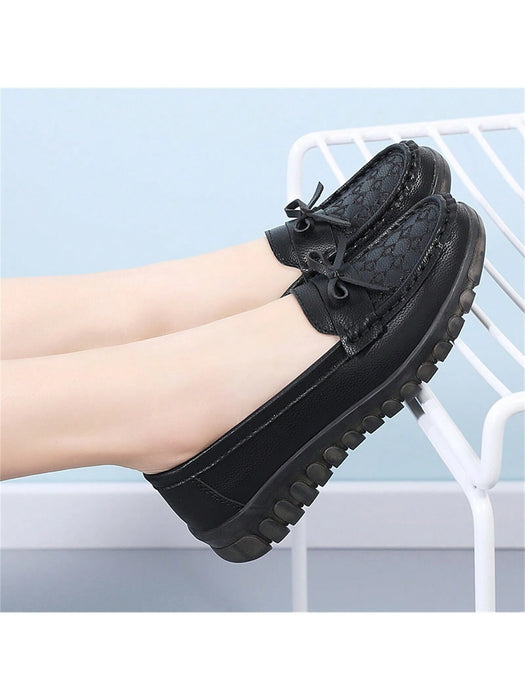 SHEIN Zapatos Casuales Para Mujeres Con Diseño De Lazo, Antideslizantes