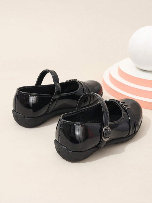 SHEIN Zapatos planos para niños, escolares, con punta cuadrada
