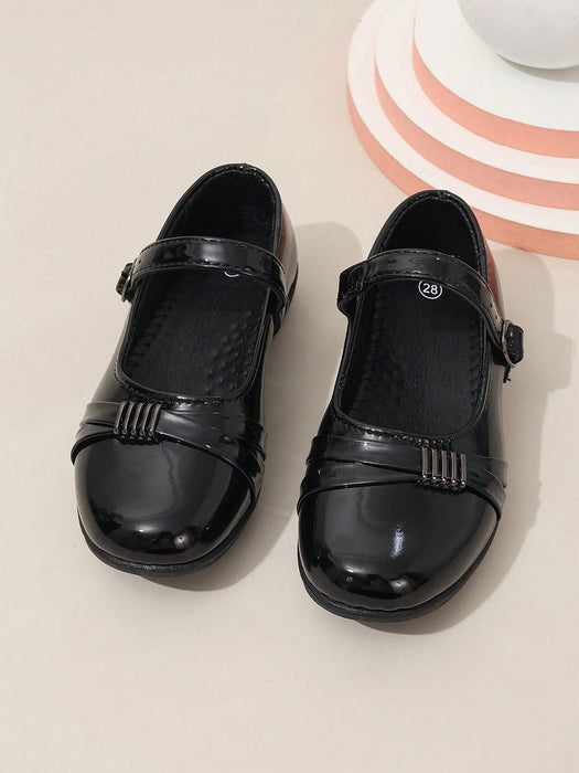 SHEIN Zapatos planos para niños, escolares, con punta cuadrada
