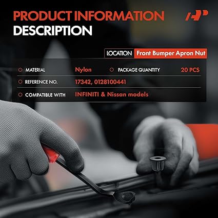 A - Premium 20 piezas de nailon para parachoques delantero, tuerca de faldón, sujetador - Quierox - Tienda Online