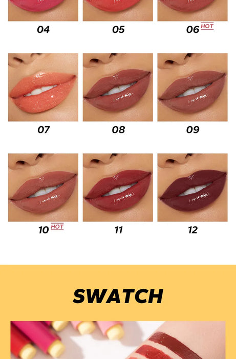 Labial Beauty Glazed, brillante y jugoso, para labios voluminosos e hidratantes