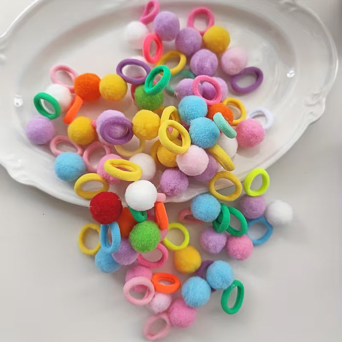 20pcs Anillos para el Cabello de Alta Elasticidad, Anillos de Toalla en Colores Dulces Versátiles