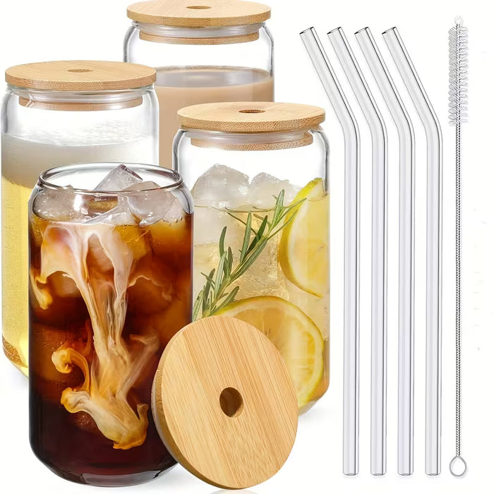 Juego de vasos de vidrio clásicos de 4 piezas de 550ml/18.6oz