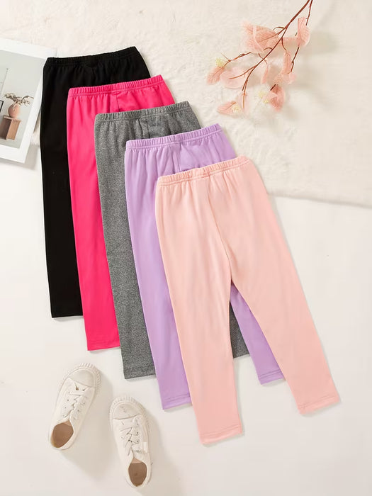 Conjunto de 5, Combinación de 5 piezas de pantalones largos con cintura elástica