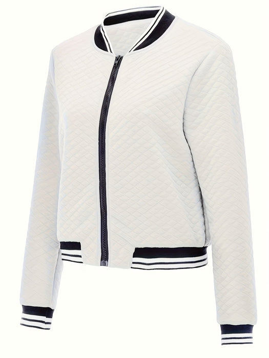 Chaqueta con Cremallera para Mujer de Primavera, Otoño e Invierno