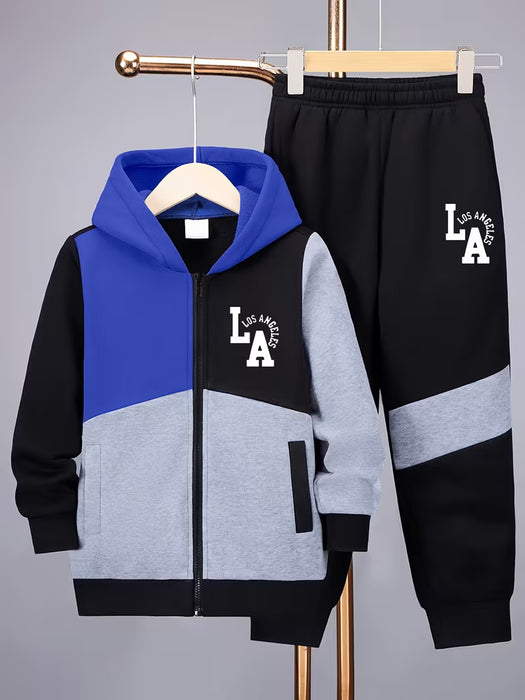 2pcs Conjunto de Sudadera con Capucha y Pantalón de Chándal para Niños