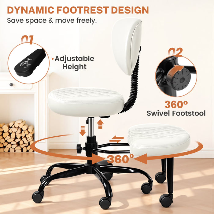 COOLHUT Silla de piernas cruzadas de oficina ergonómica