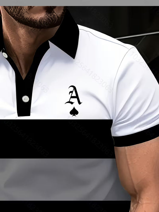 Camiseta estampada de lujo ligero, desprende un encanto maduro para hombre