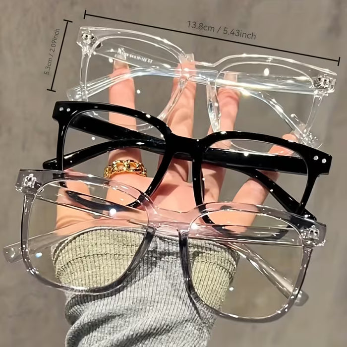3 Pares de Gafas Unisex - Estilo Campus Moderno, Diseño que Realza el Rostro