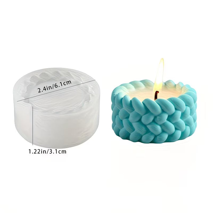 Molde de resina para velas de cuerda de cáñamo cilíndrico