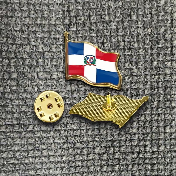 1pcs de Broche de la Bandera de la República Dominicana, unisex, para Trajes