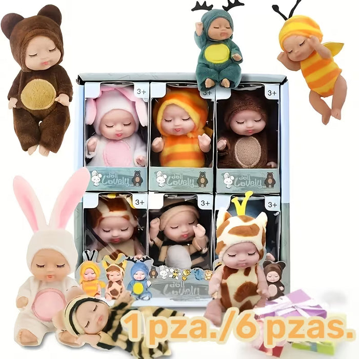 6pcs muñecas Bebé, Muñecas de Hadas Estilo Jungla