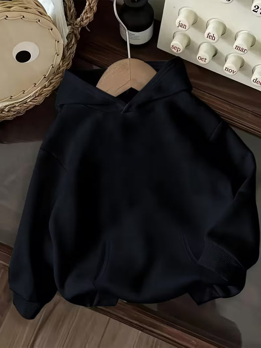 Sudadera con capucha unisex de color liso | Estilo casual cómodo con forro polar suave