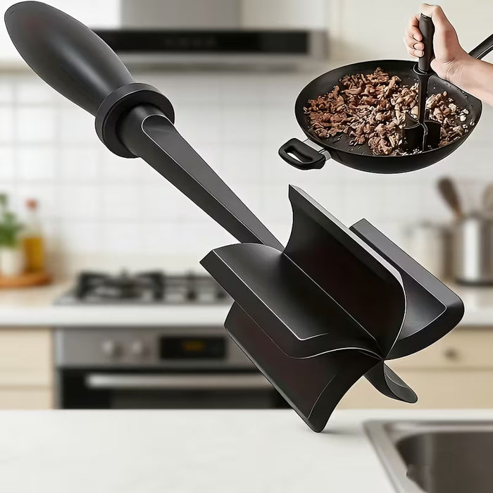 Cortador de carne manual diseñado para picar rellenos de hamburguesas