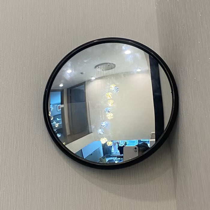 1 Espejo Redondo de Estilo Decorativo con Amplio Ángulo de Visión, Fácil Instalación