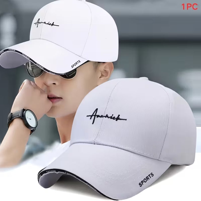 Gorra de béisbol unisex casual con letras bordadas