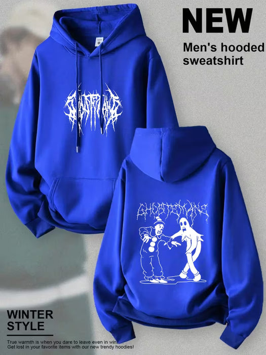 Sudadera con Capucha para Hombre con Forro para Otoño e Invierno, Diseño Estampado