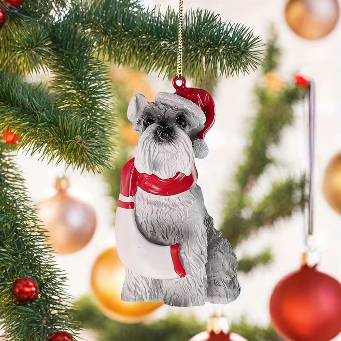 Design Toscano Figura de perro para decoración navideña
