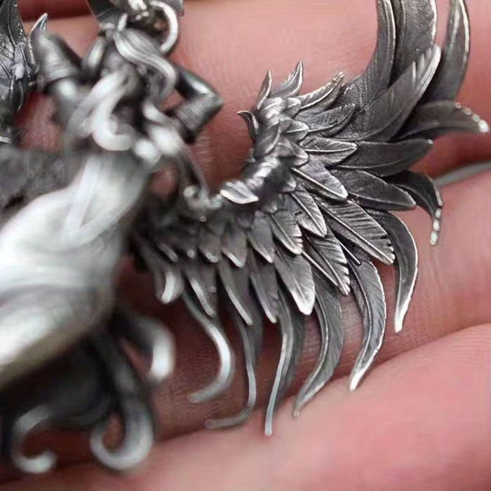 Colgante de Ángel con alas estilo malvado unisex