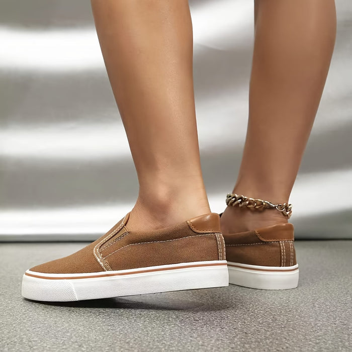 Zapatos de lona holgados tipo slip-on para caminar